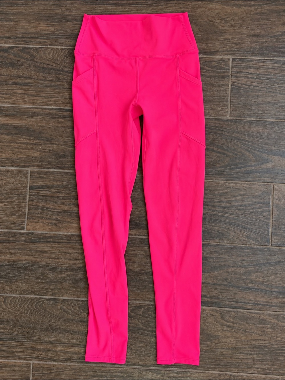 Women’s Small Zenana Neon Pink High-Waisted Pocket Leggings